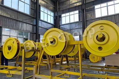 Roue de rechange pour grue portuaire